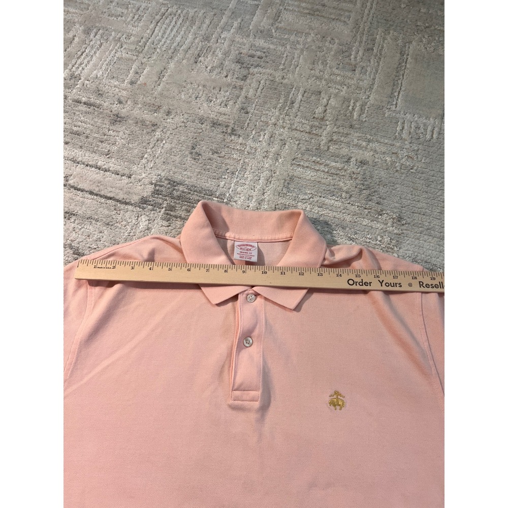 Brooks Brothers Performance Polo Shirt Mens XL Short Sleeve Salmon Pink - Picture 6 of 13